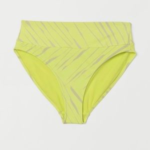 H&M Neon Yellow Bikini Bottom Medium NWT